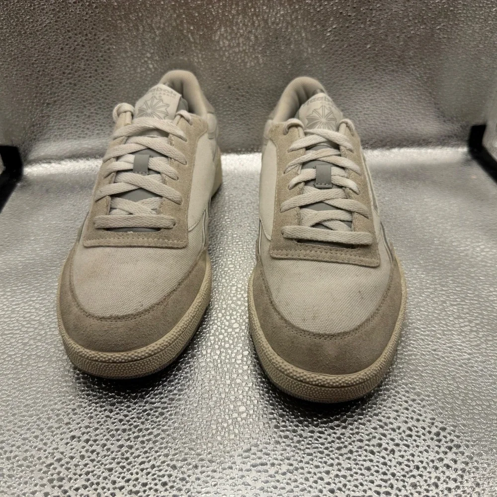 Size 9.5 Reebok Club C Revenge Sneakers Mens Grey Good Canvas Suede 100201203